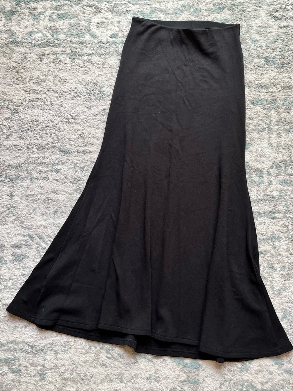 OGL Black Maxi Flared Skirt